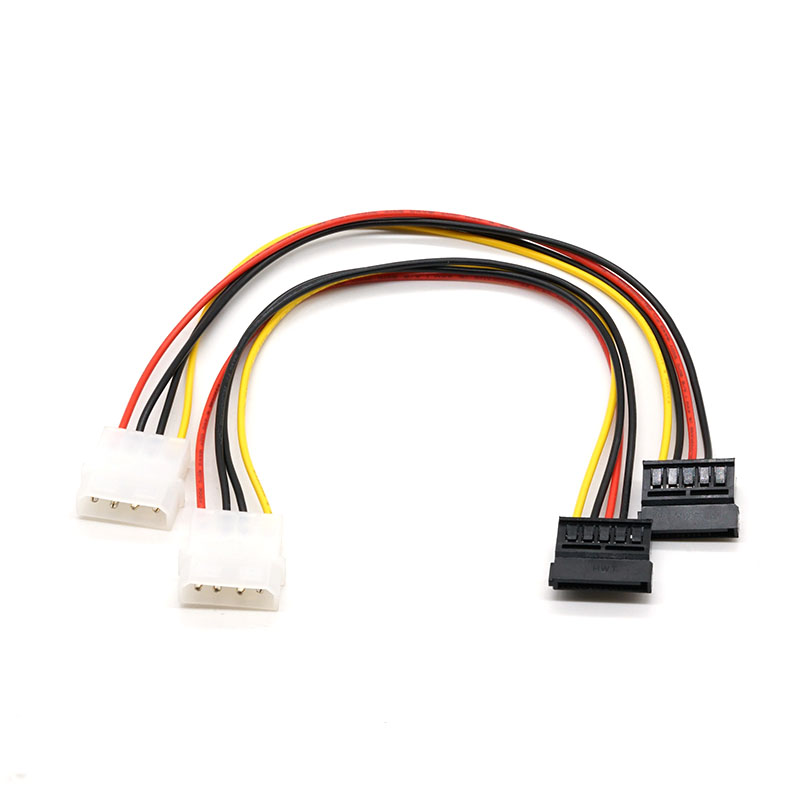 Molex 5.08 To sata cable Hard Disk Cable ຄອມພິວເຕີ 18AWG 500 ມມ